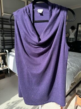 Chico's NWT Metallic Purple Knit Tank, size large (2)